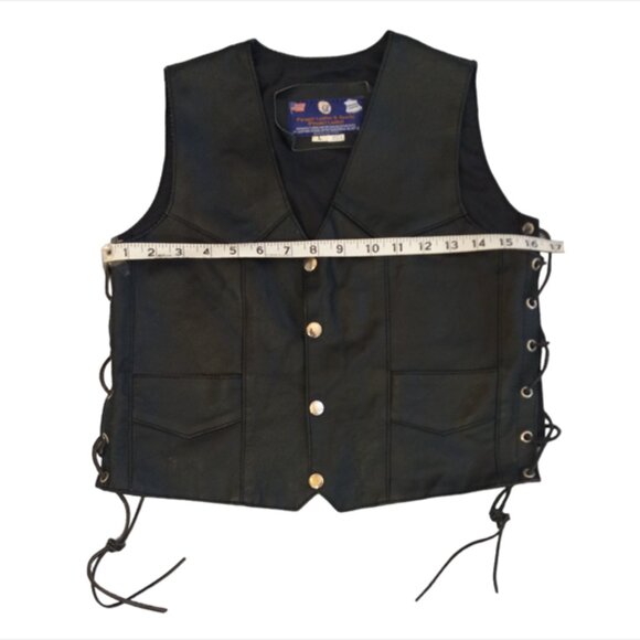 Paragon Leather & Sports Limited Women's Black Genuine Leather Vest Slze Large - Picture 12 of 12
